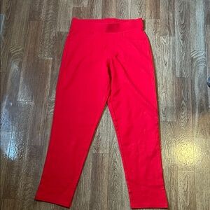 Women’s red ponte knit pants
